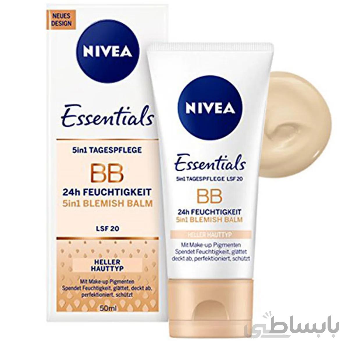Bbکرم نیوا مدل:ESSENTTIALS spf20مرطوب کننده و کرمپودر