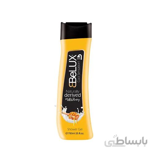 شامپو بدن بیلوکس حاوی عصاره شیر و عسل 750 میلBelux