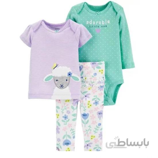 سه تکه بادی و شلوار کارترز Carters طرح ببعی