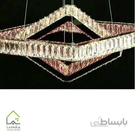 لوستر مدرن مربعی 2 طبقه