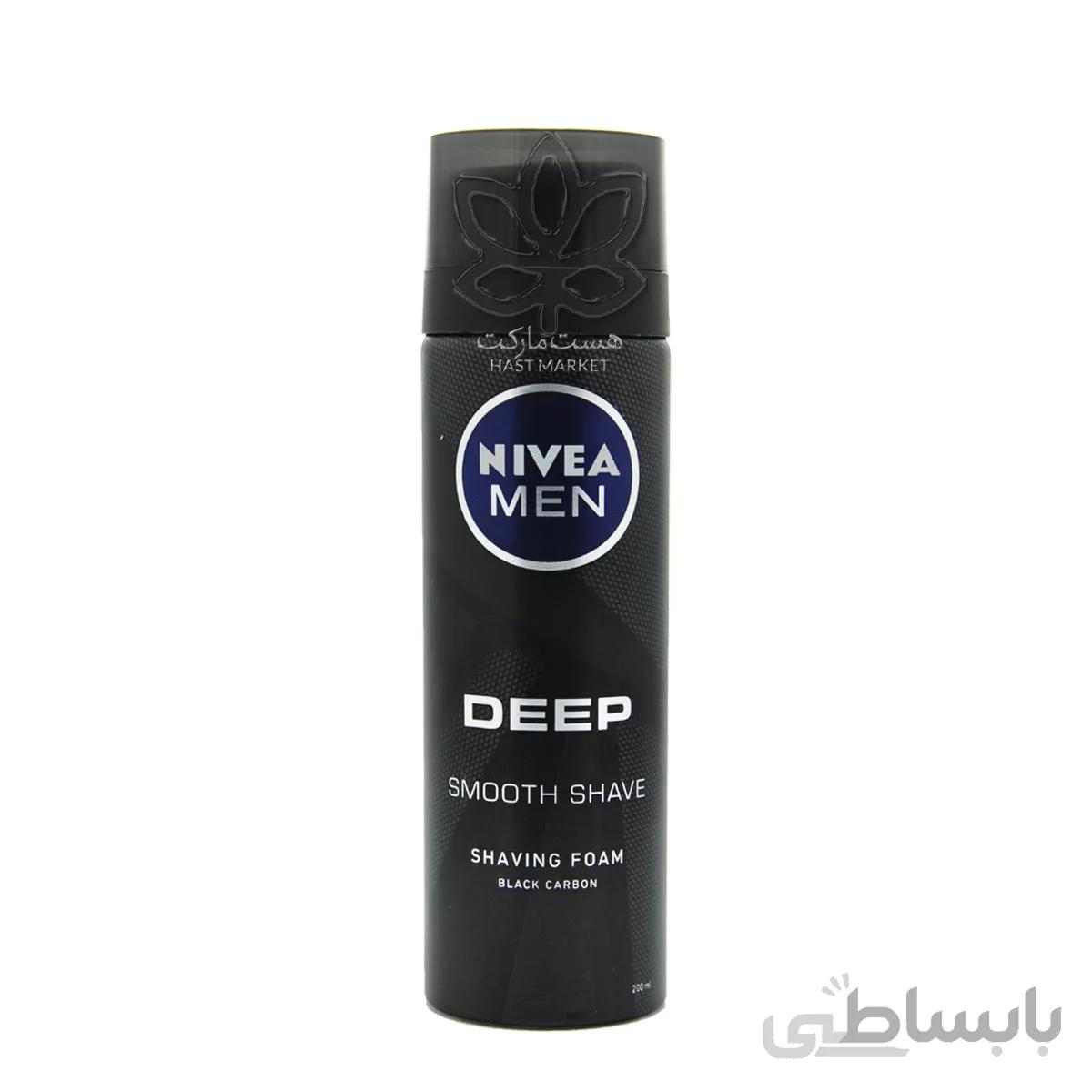 فوم اصلاح دیپ ( با زغال فعال ) ۲۰۰ میل نیوآ – nivea