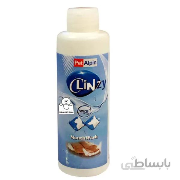 دهان شویه سگ و گربه پت آلپین clinzy 120ml