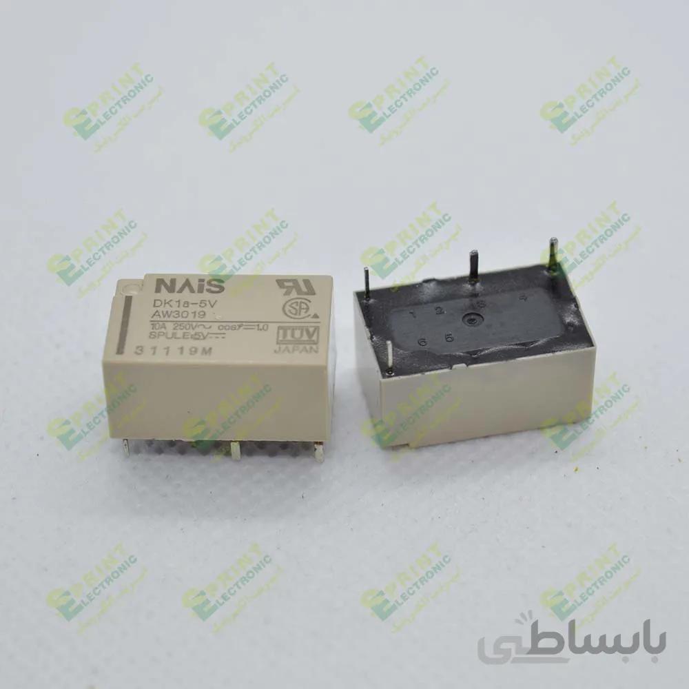 رله 5 ولت مینیاتوری 4 پایه 10 آمپر NAIS DK1A-5V