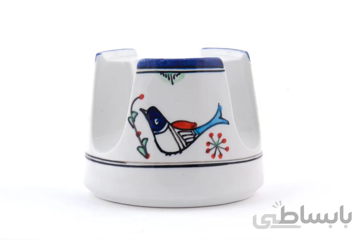 گرمکن چینی میبد مروارید نقش مرغی رنگی