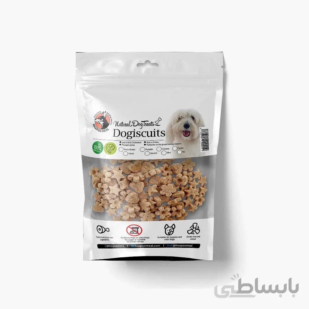 تشویقی سگ هاپومیل داگیسکوییت با طعم نارگیل وزن 60 گرم ا Haapoomeal Dogiscuits Coconut For Dog 60g