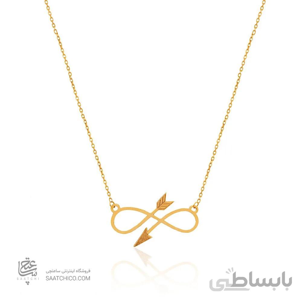 گردنبند طلا طرح بینهایت کد LN855