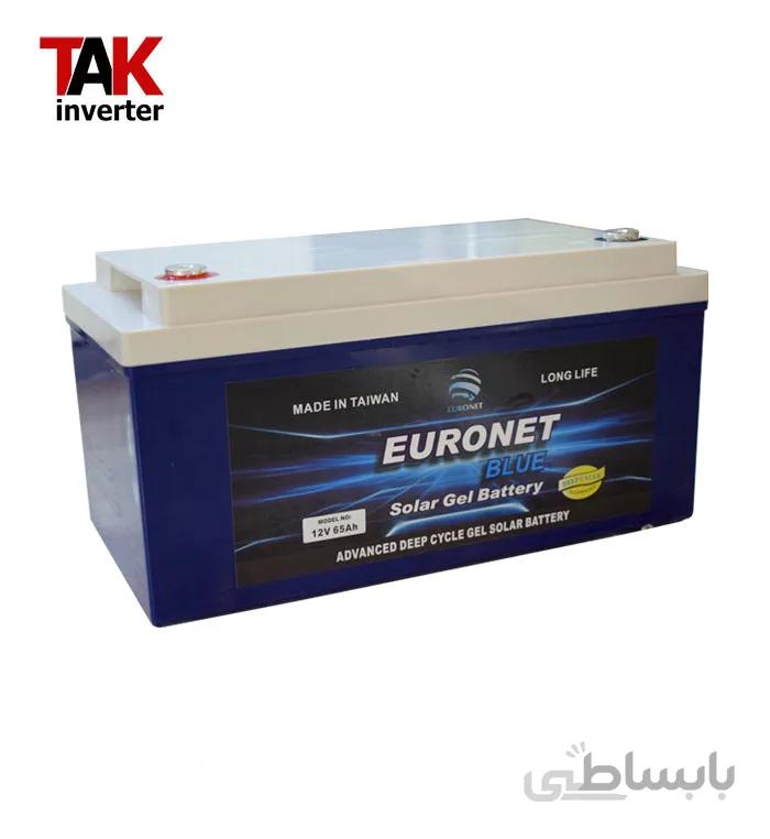 باتری خورشیدی 65 آمپر ۱۲ ولت دیپ سایکل ژل یورونت ا Solar Battery deep cycle 12v 65A/h EuroNet