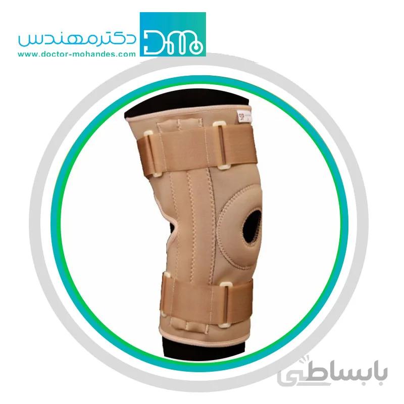 زانوبند چهارفنره قابل تنظیم نئوپرن سما طب کد5016