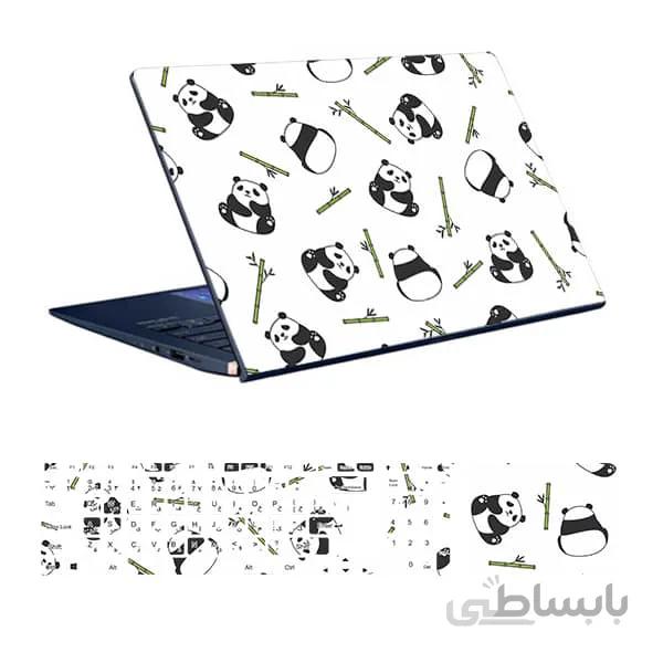 اسکین لپ تاپ طرح حیوانات کد ۱۹ به همراه استیکر کیبورد