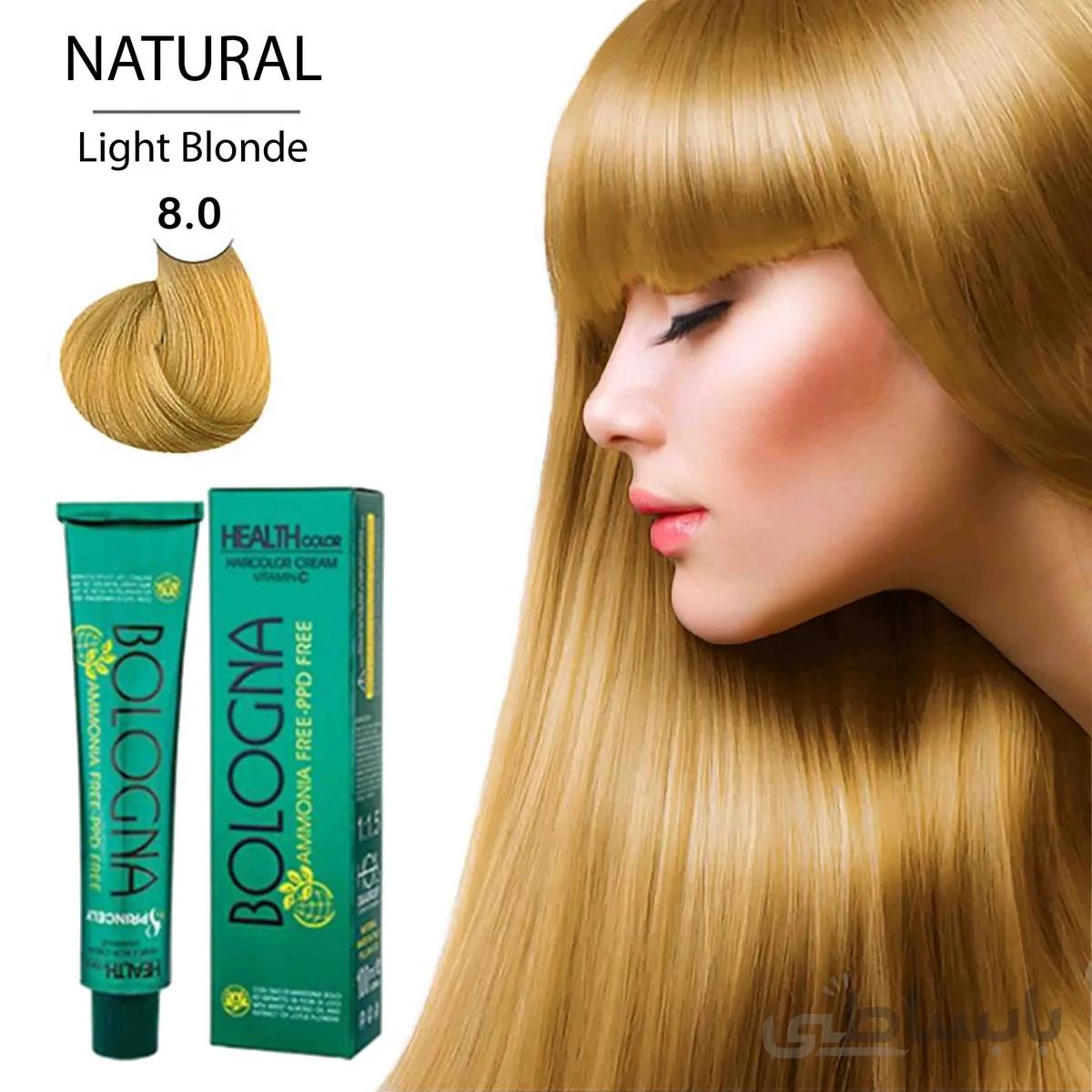 رنگ مو بدون آمونیاک و بدون پی پی دی بلونیا 100میل 8.0 Light Blonde