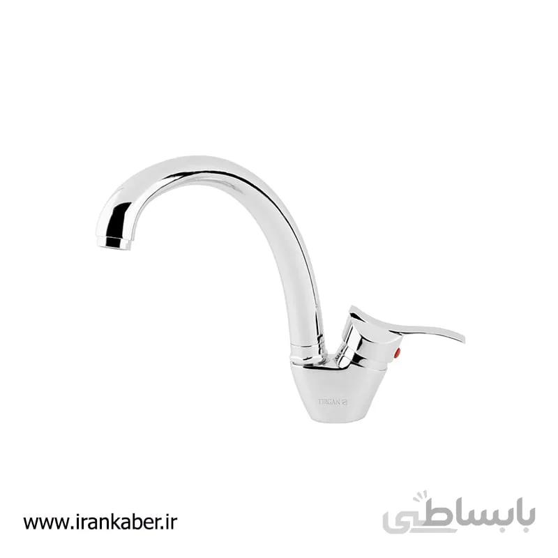 شیر ظرفشویی کروم مدل تیرداد برند تیرگان