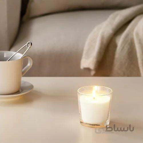 شمع معطر لیوانی ایکیا SINNLIG با رایحه وانیل