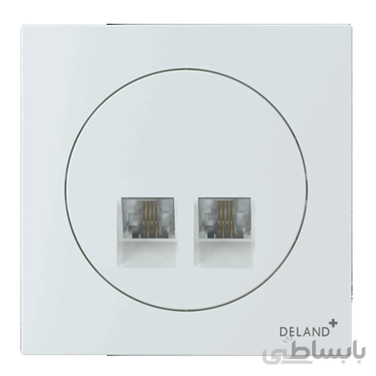 سوکت تلفن دوقلو (4خط) دلند پلاس طرح آوا