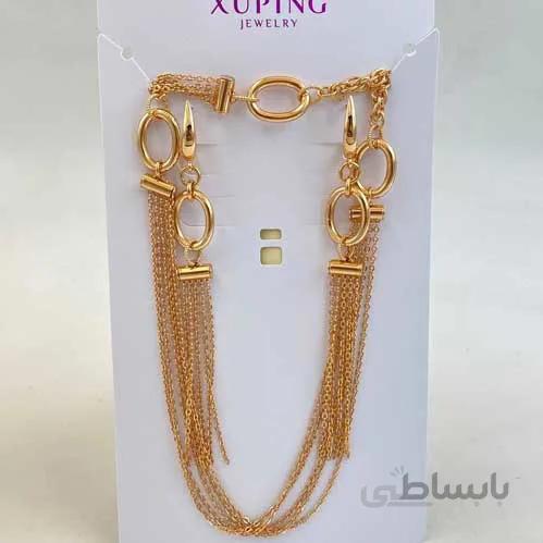 نیم ست زنانه ژوپینگ طلایی کد 0056