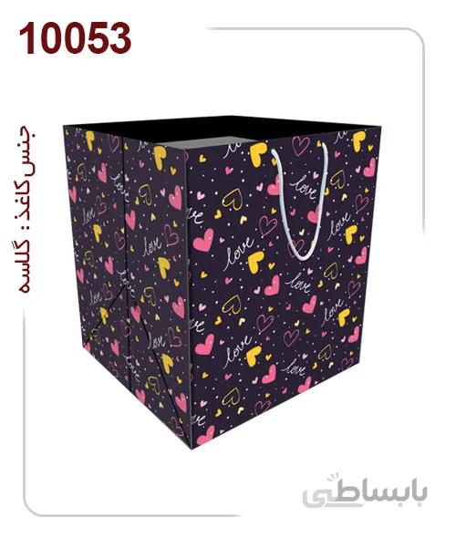 ساکدستی فانتزی طرح قلب با کاغذ گلاسه کد10053