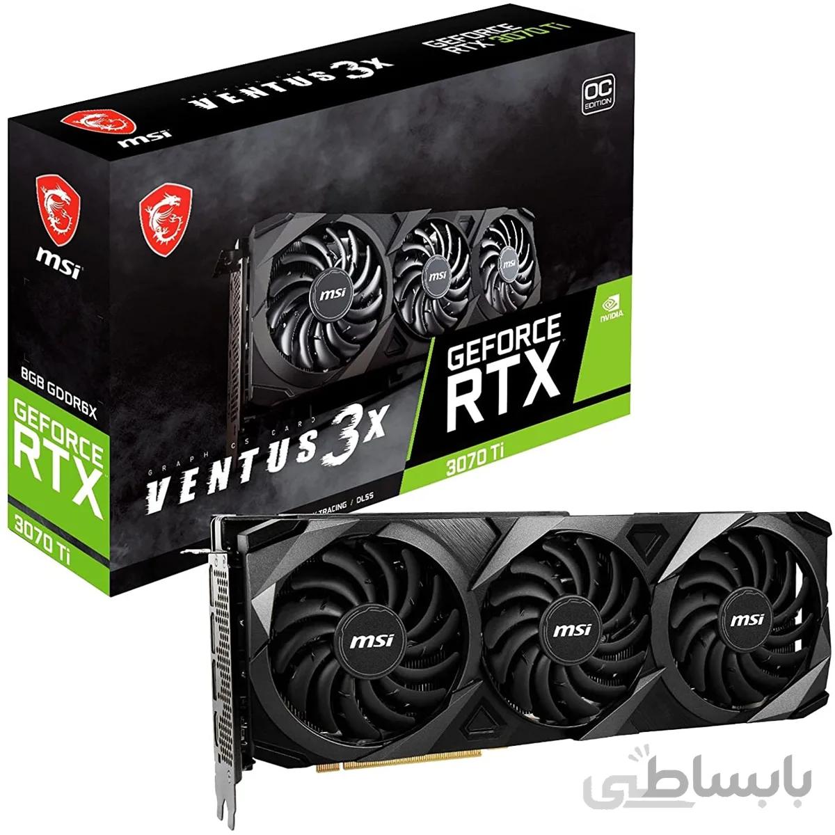 کارت گرافیک ام اس آی RTX 3070 Ti VENTUS 3X OC 8GB ا کارت گرافیک ام اس آی RTX 3070 Ti VENTUS 3X OC 8GB