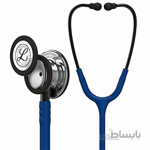 3M Littmann کلاسیک III Stethoscope نظارت، آینه - Chestpie پایان، لوله آبی دریایی، ساقه دود و هدست، 27 اینچ، 5863 ا 3M Littmann Classic III Monitoring Stethoscope, Mirror - Finish Chestpiece, Navy Blue Tube, Smoke Stem and Headset, 27 inch, 5863
