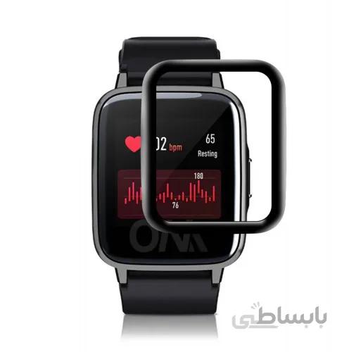 محافظ صفحه نمایش ساعت هوشمند Haylou LS02 مدل 9D PMMA ا 9D PMMA Full-screen Curved Tempered Film For Haylou LS02