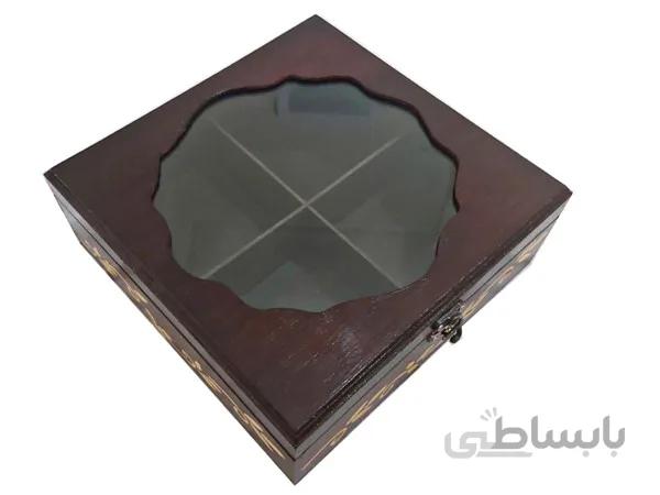باکس در شیشه ای طرح چوب