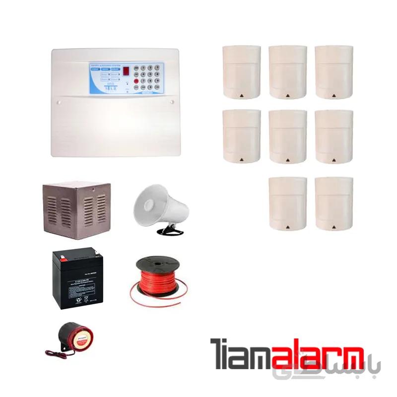پکیج دزدگیر اماکن با سیم مدل فایواستار سیم کارتی و تلفنی FS206PR8