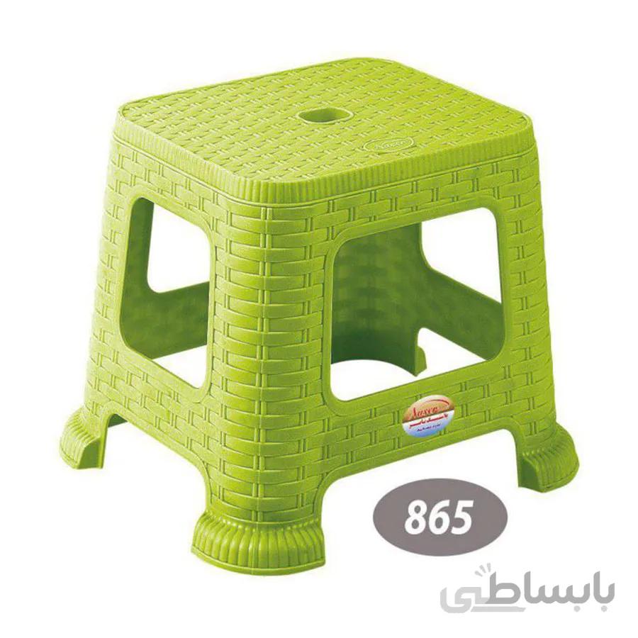چهارپایه پلاستیکی حصیری بافت کوتاه ناصر مدل ۸۶۵