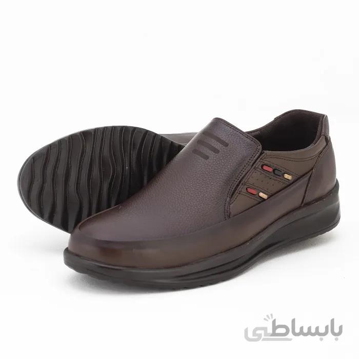 کفش چرم مردانه مدل زاکاس بی بند-2