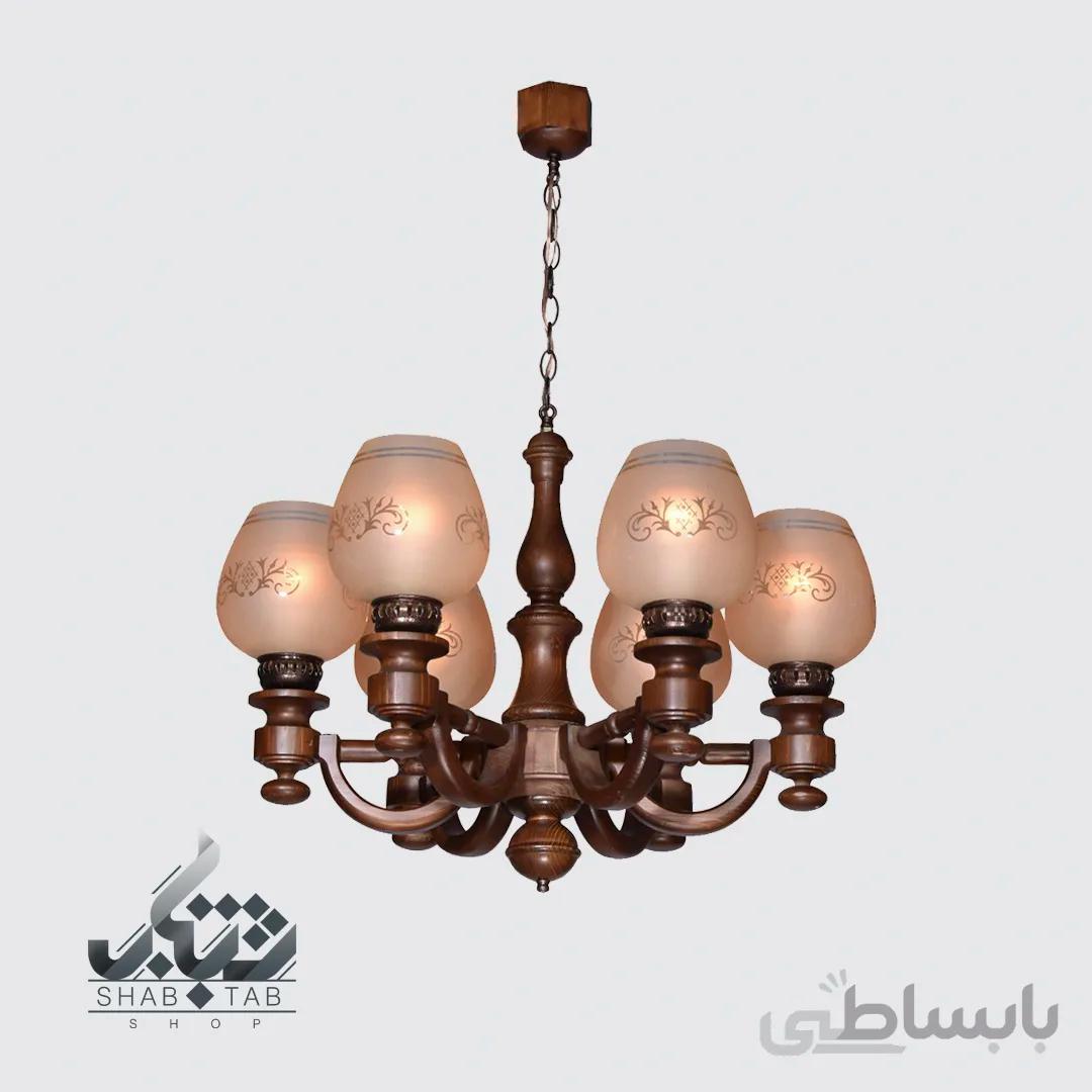 آویز شش شاخه دارکار مدل سارینا کد 286