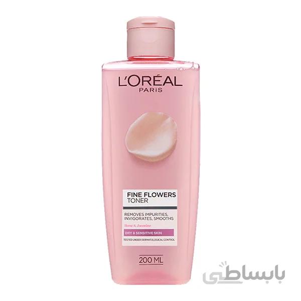 تونر لورال مدل فاین فلاورز (Fine Flowers) Loreal حجم 200 میل