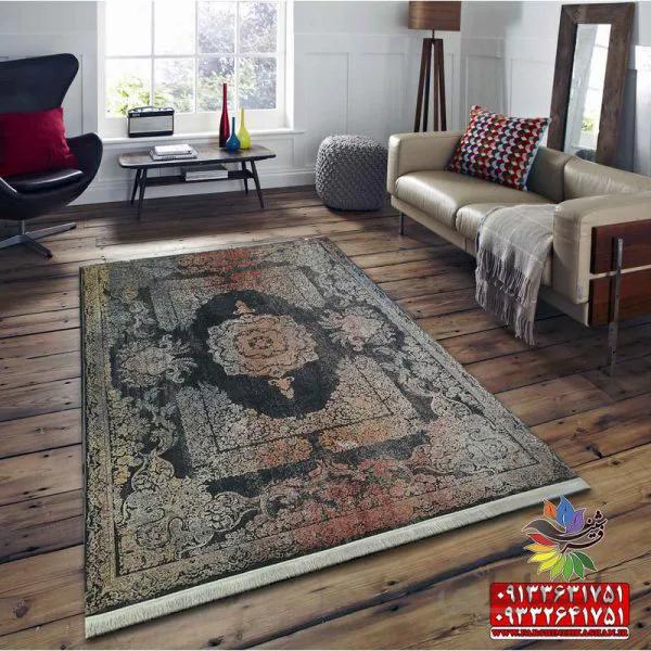 فرش 700 شانه گلبرجسته طرح وینتیج کد 1065