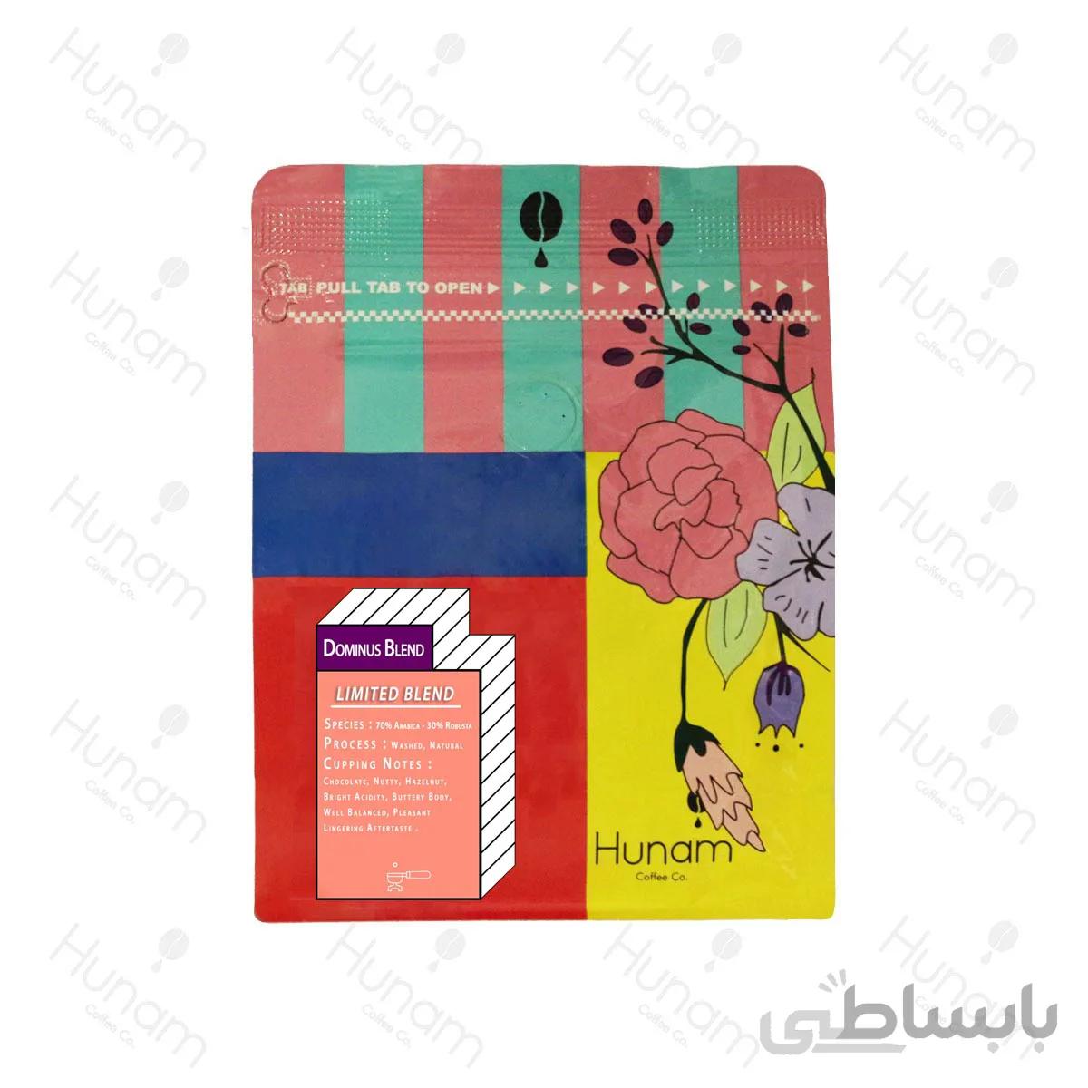 قهوه ترکیبی دامینوس بلند 70% عربیکا هونام (۳۴۰ گرمی)