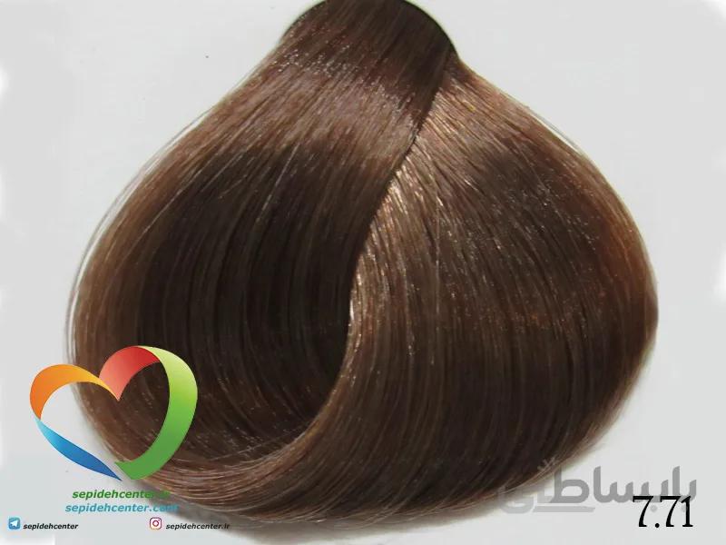 رنگ مو اپتیما مدل Attive Naturale شماره 7.71 رنگ بلوند دودی بژ