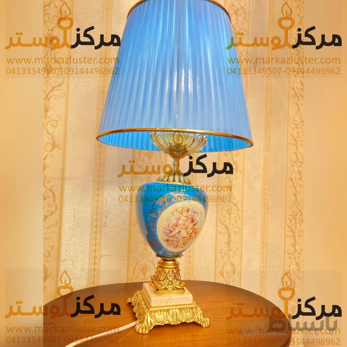 آباژور برنجی دایکاست طرح زئوس فیروزه ای