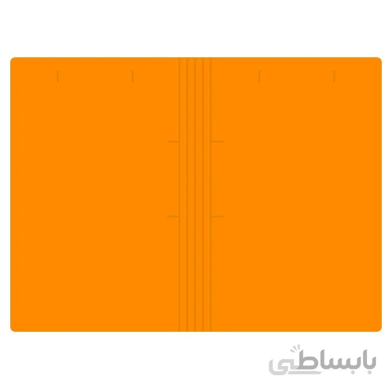 پوشه مقوایی خط دار نارنجی 250 گرمی بسته 100 عددی