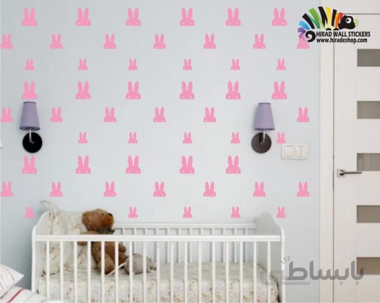 استیکر اتاق کودک خرگوش Rabbit wall stickers کد h446