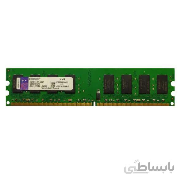 رم دسکتاپ DDR2 تک کاناله 800 مگاهرتز CL6 کینگستون مدل KVR800D2N6/2G ظرفیت 2 گیگابایت