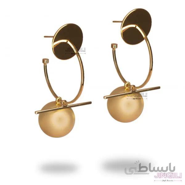 گوشواره مدل آویزدار توپی کد erw0025