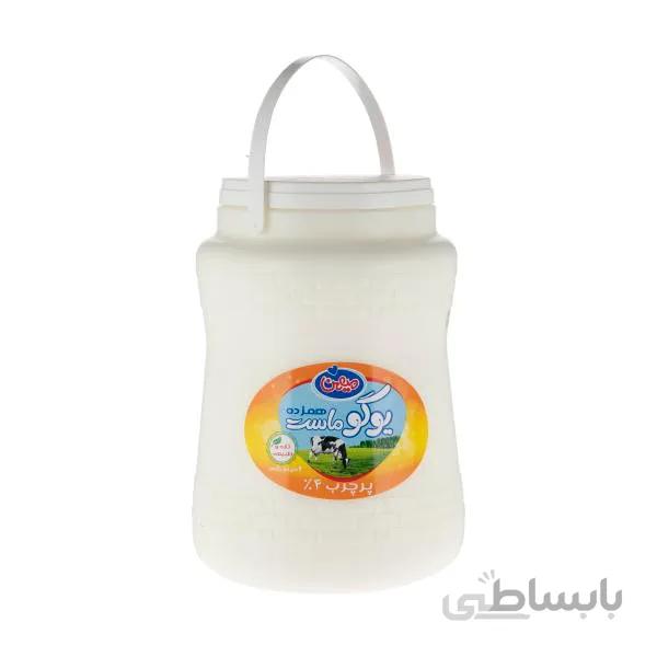 یوگو ماست همزده پر چرب 4% چربی 2000گرمی میهن باکس 8 عددی