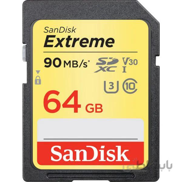 کارت حافظه SanDisk Extreme 64GB SDXC UHS-I ا SanDisk Extreme 64GB SDXC UHS-I Card