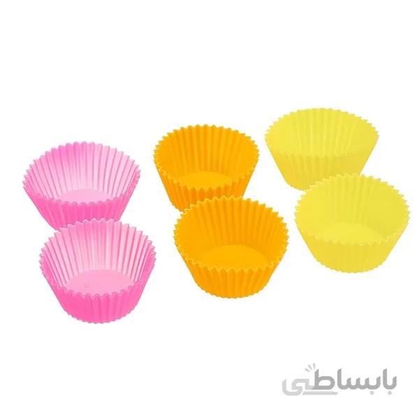 قالب سیلیکونی کاپ کیک بهگز بسته 6 عددی