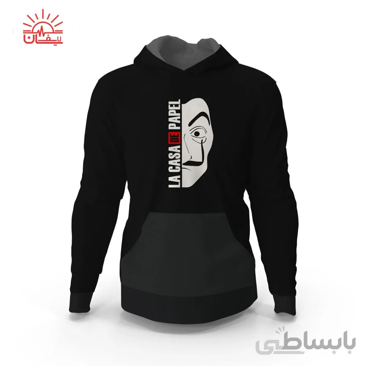 هودی سریال خانه کاغذی با طرح ماسک دالی