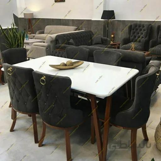 میز ناهار خوری مدل لاله با صندلی چستر