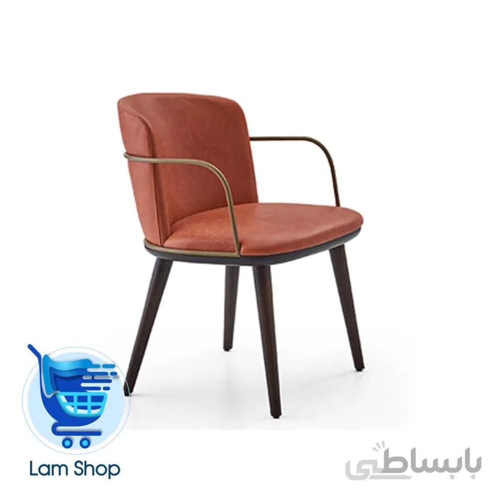 صندلی دسته دار تورینو I نظری P941 (با فریم آبکاری طلایی و زرگلد)