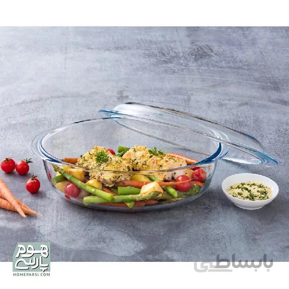ظرف پخت دربدار پیرکس مدل بیضی Essensials
