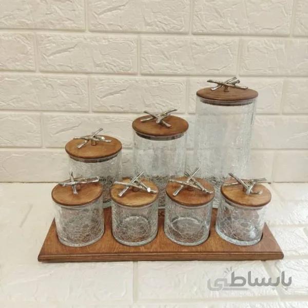 پاسماوری ۷ پارچه درب چوبی کد 590215