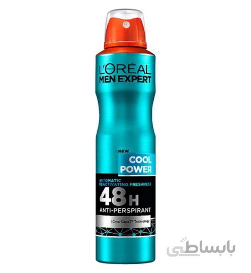 اسپری ضد تعریق مردانه لورئال ۲۵۰ میل مدل Cool Power