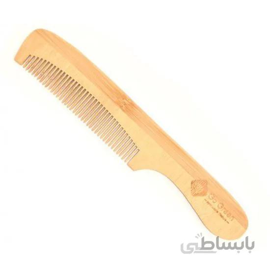 شانه چوبی دسته دار مدل Go Green - Bamboo Comb 2