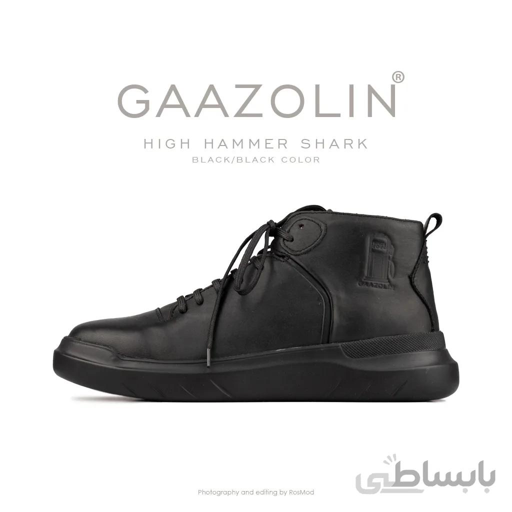 کتانی هامر شارک گازولین ساقدار تمام مشکی – GAAZOLIN High Hammer Shark Black/Black Color