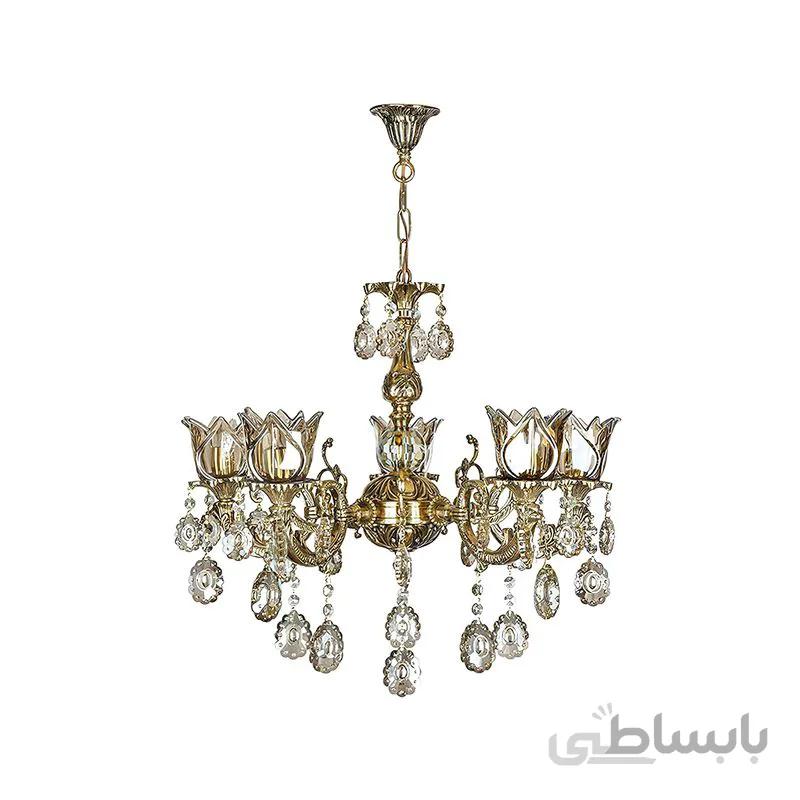 لوستر 5 شعله چشمه نور مدل C2146/5-BO