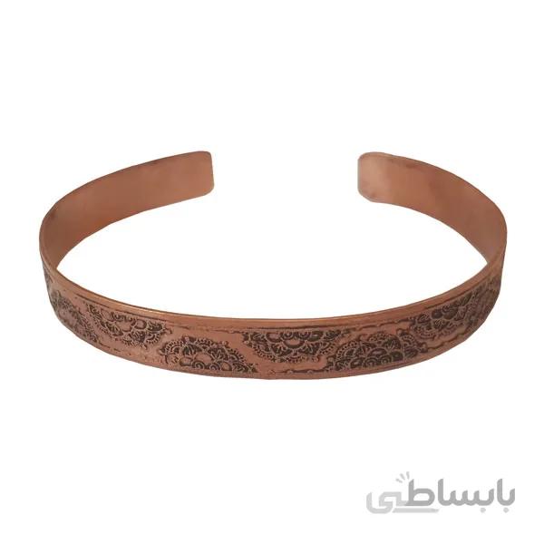 دستبند مسی با طرح تاج دایره کد jw111