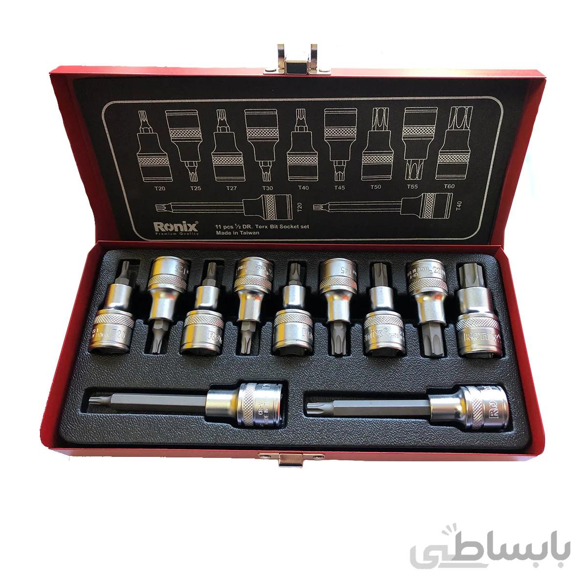 جعبه بکس 1/2 اینچ ستاره ای 11 پارچه رونیکس RH-2693